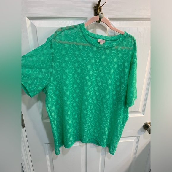 Logo by Lori Goldstein layers mesh shirt 1X - Picture 1 of 4